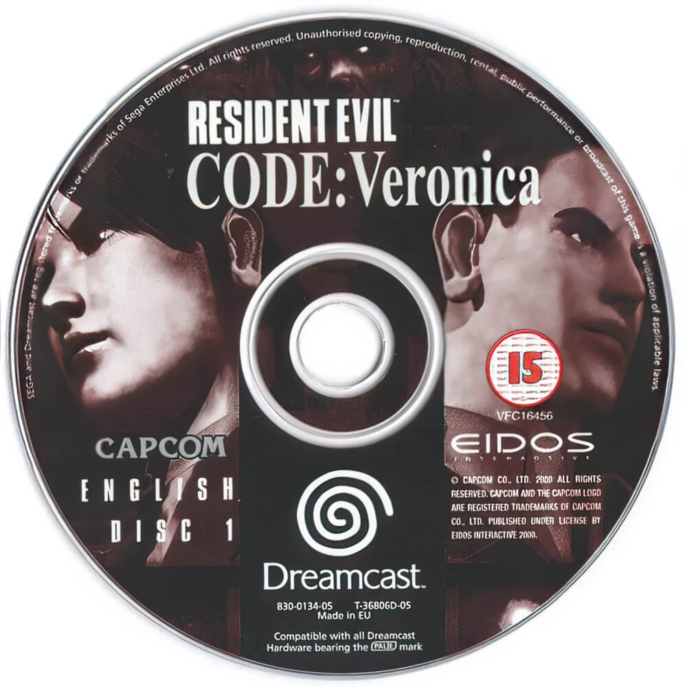 Лицензионный 1 диск Resident Evil Code Veronica для Dreamcast